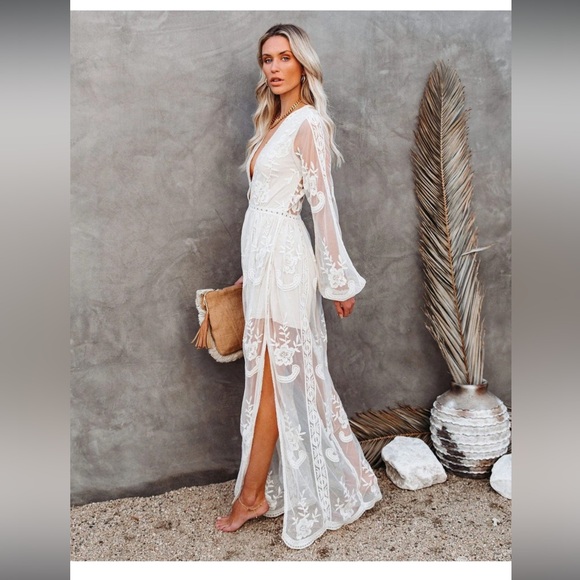 Boho white maxi dress - Picture 2 of 10